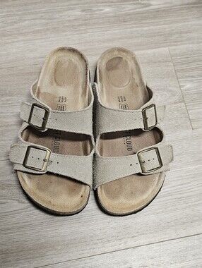 Project Cloud | Venita Wide 100% Genuine Leather Sandals Memory Foam Tech S7